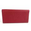 BVLGARI Bulgari Bulgari Logo Clip Bi-fold flap Long Wallet Leather Red