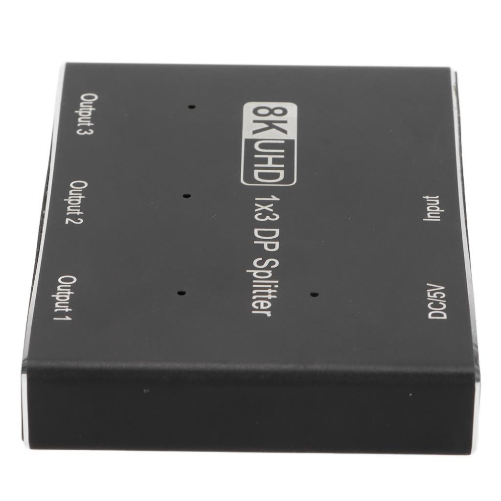 1x3 DisplayPort Splitter Triple MST SST Hub DP 1.4 Splitter for IOS System for Windows System for Android System