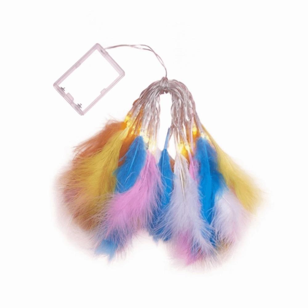 Feather Design Feather Led String Light Multi-Color Garland Christmas  Thanksgiving