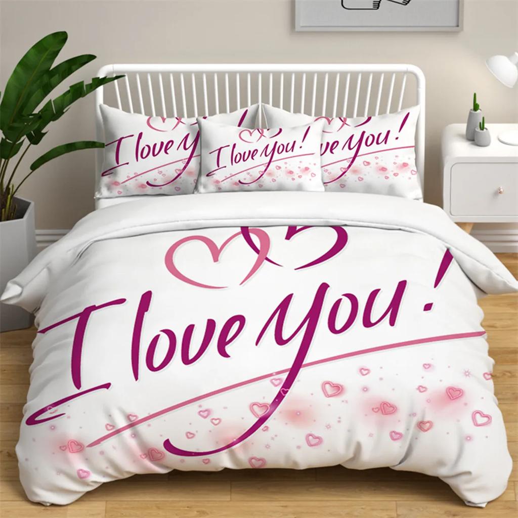 Mr And Mrs Couple Duvet Cover For Women Girls Romantic Valentines Gift Microfiber Quilt Cover For Bedroom Decoration Queen King