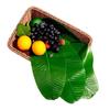 Tropical Faux Banana Leaf Large Drink Cup Coasters Fruits Plate  Home Garden Decor
