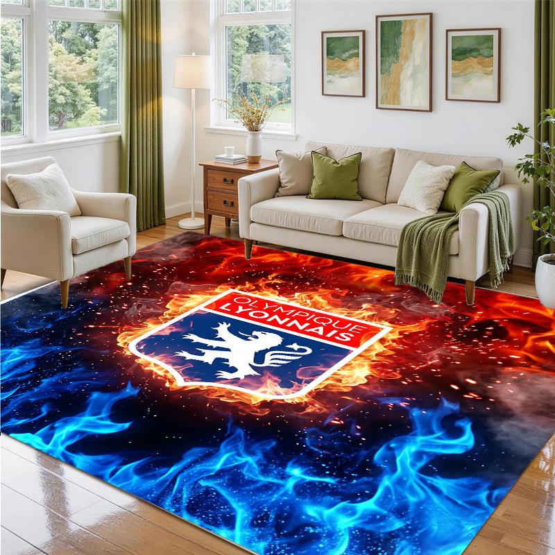 Lyon FC Design Crystal Velvet Rug Soft Decorative Mat for Bedroom Entrance