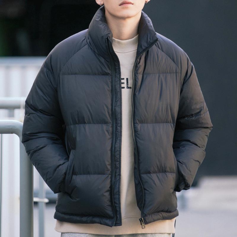 Men's 2024 Stand Collar Lightweight Down Workwear Jacket - Short, Thickened, High-End Feel