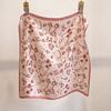 Spring new sweet love bow printing square scarf cotton and linen feel temperament scarf women's daily travel shawl