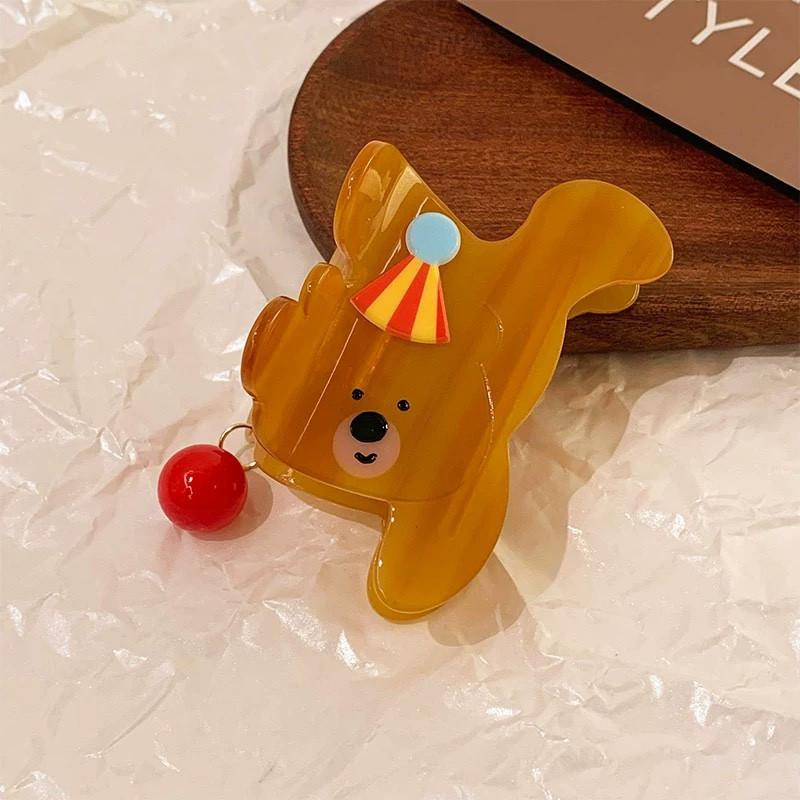 Große Haarklammern mit Cartoon-Bär für Frauen, elegante Acryl-Haarnadeln, Krabben-Haarspange, Kopfbedeckung, koreanisches Haar-Accessoire für Mädchen