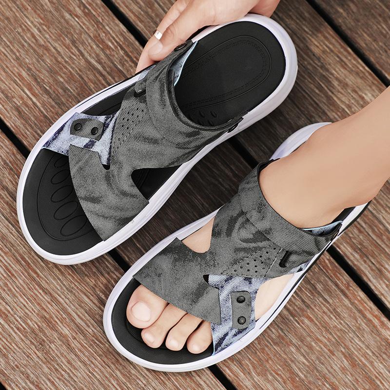 Sandals Men's New Summer Wear Sports Casual Slippers Outdoor Dual-purpose Waterproof Breathable Soft-soled Driving Beach Shoes