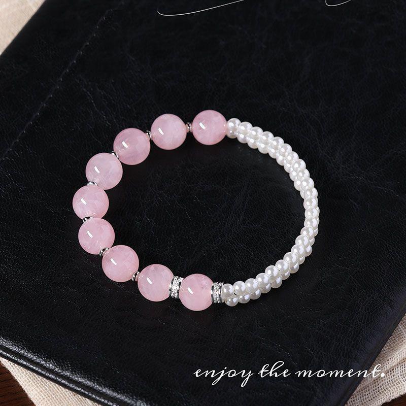 Beliebtes Hellblaues Kristallarmband, Leichter Luxus, Hochwertiges Gefühl, Exquisites Perlenarmband für Damen, Nischen-Vielseitiger Stil