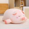 40cm Squishy Pink Pig Doll Plush Toy Down Cotton Stuffed Sleepy Cartoon Animal Lying Pillow Back Support Plushie Gift