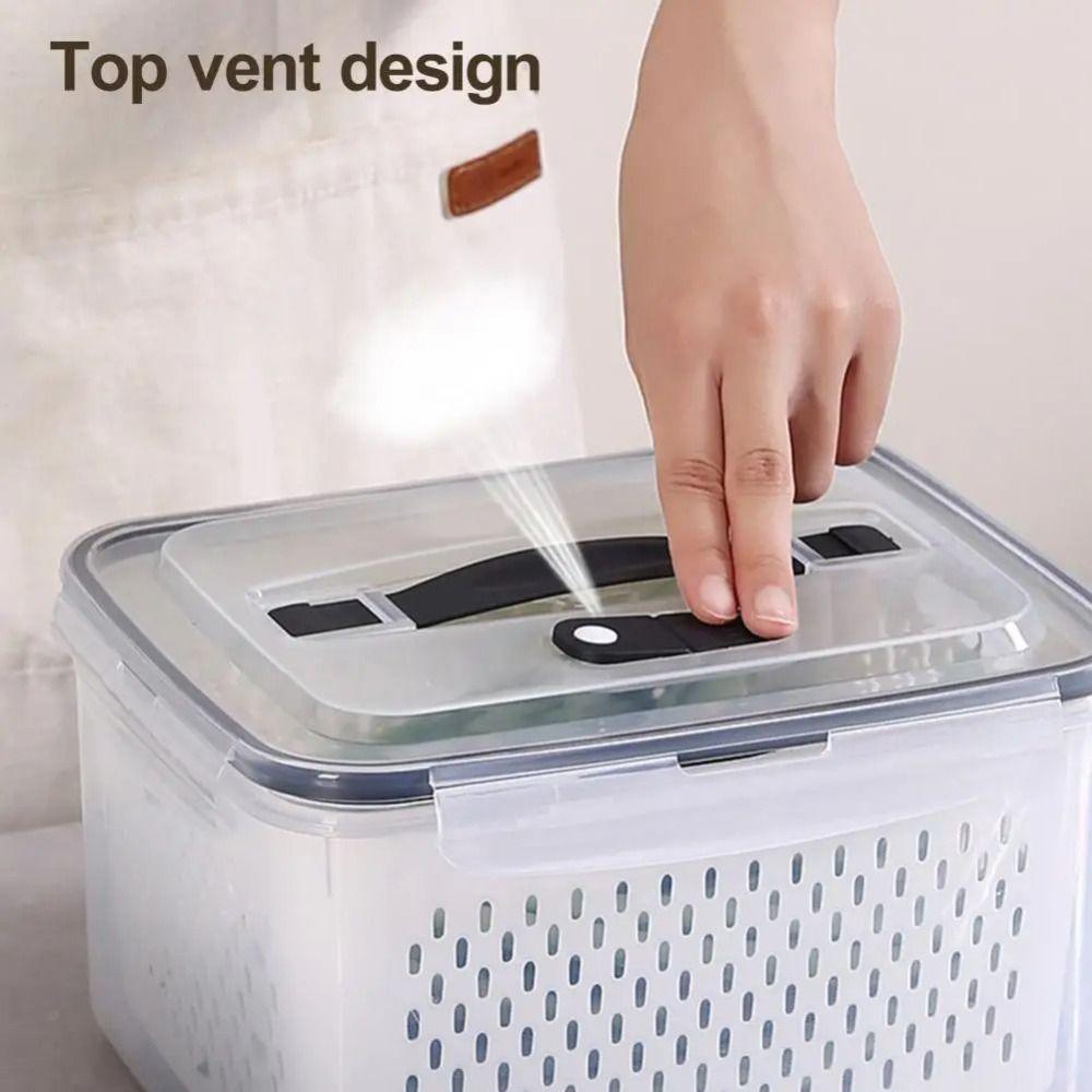 800/1700/3150ML Double-layer Storage Box Large Capacity Fridge Freezer Box