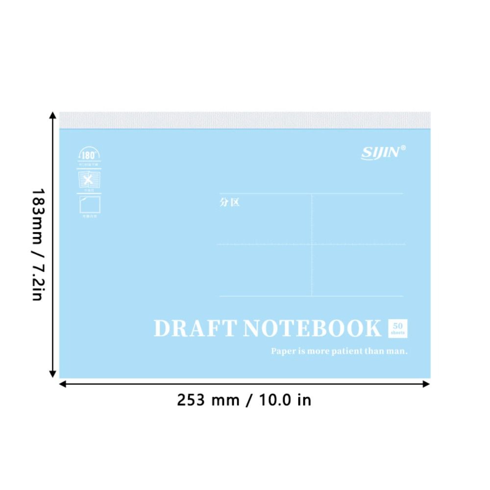 50 Sheets Flip-Up Draft Notebook 16K Note Paper Multi-purpose Draft Book Students