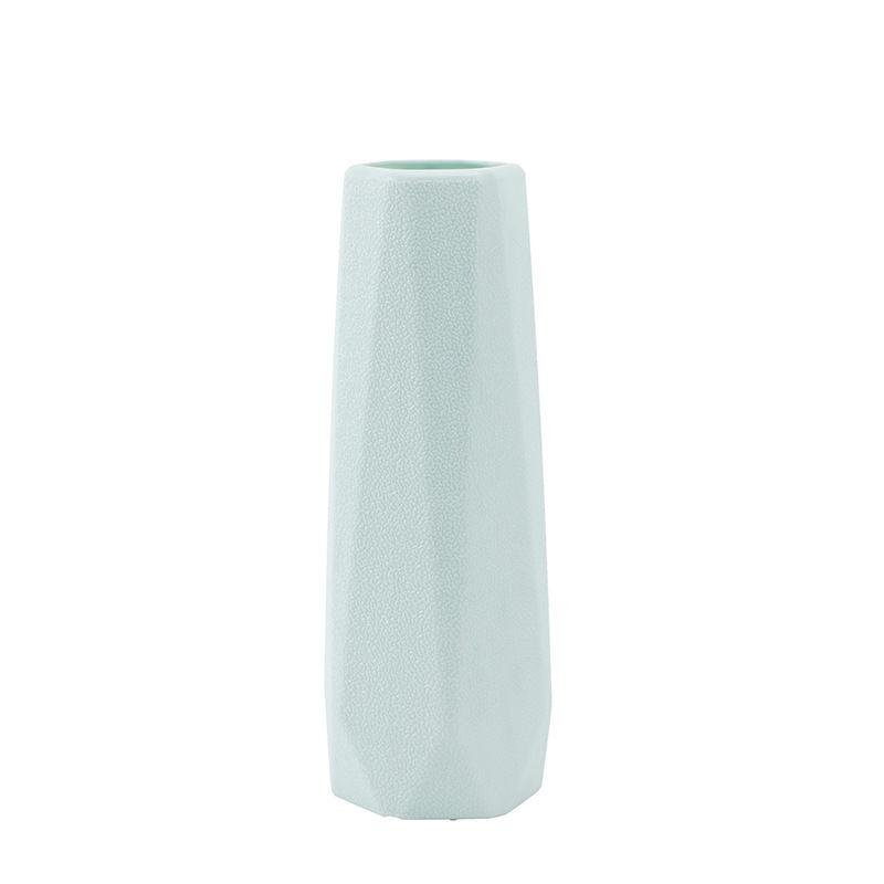 Plastic Vase Creative Nordic Style Rhombus Vase Fashionable and Simple Anti-drop Imitation Porcelain Vase Home Ornament Flower Pot