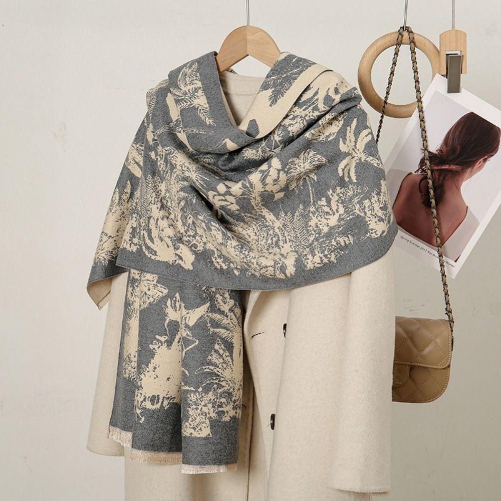 Bohemia Ethnic Style Scarf Large Winter Tassel Scarves Imitation Cashmere Shawl Autumn Winter