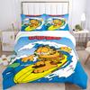 3pcs Surfing-garfield Bedding Set: Perfect for Bedroom or Guest Room. Soft and Comfortable with No Core Included Yy251009208