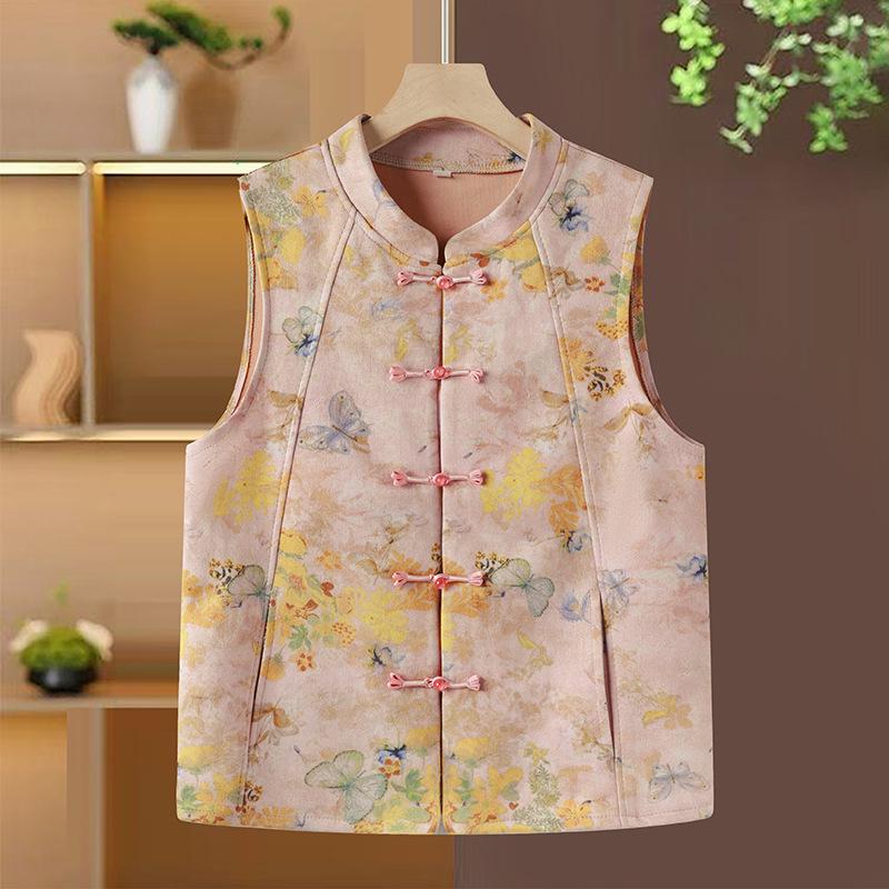 Stylish Chinese Tang Suit Vest for 40-50 Year Old Women - Spring/Autumn 2026 Collection