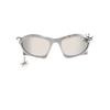 Trendy punk-style black sunglasses, unisex, with a unique cat-eye design, embellished with rhinestones, rivets, and a metal starburst pendant