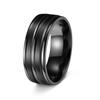 Simple Band Rings for Men, Black Golden Silver Color, US Sizes 6-13