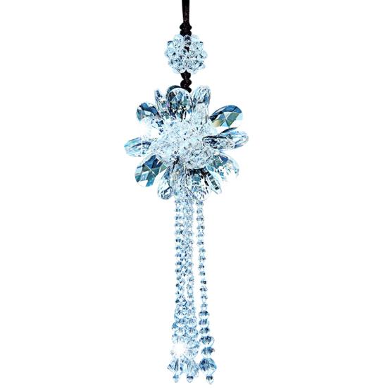 Stylowe koraliki kwiatowe wystrój wnętrz wisiorek lusterko samochodowe wisząca ozdoba z tyłu