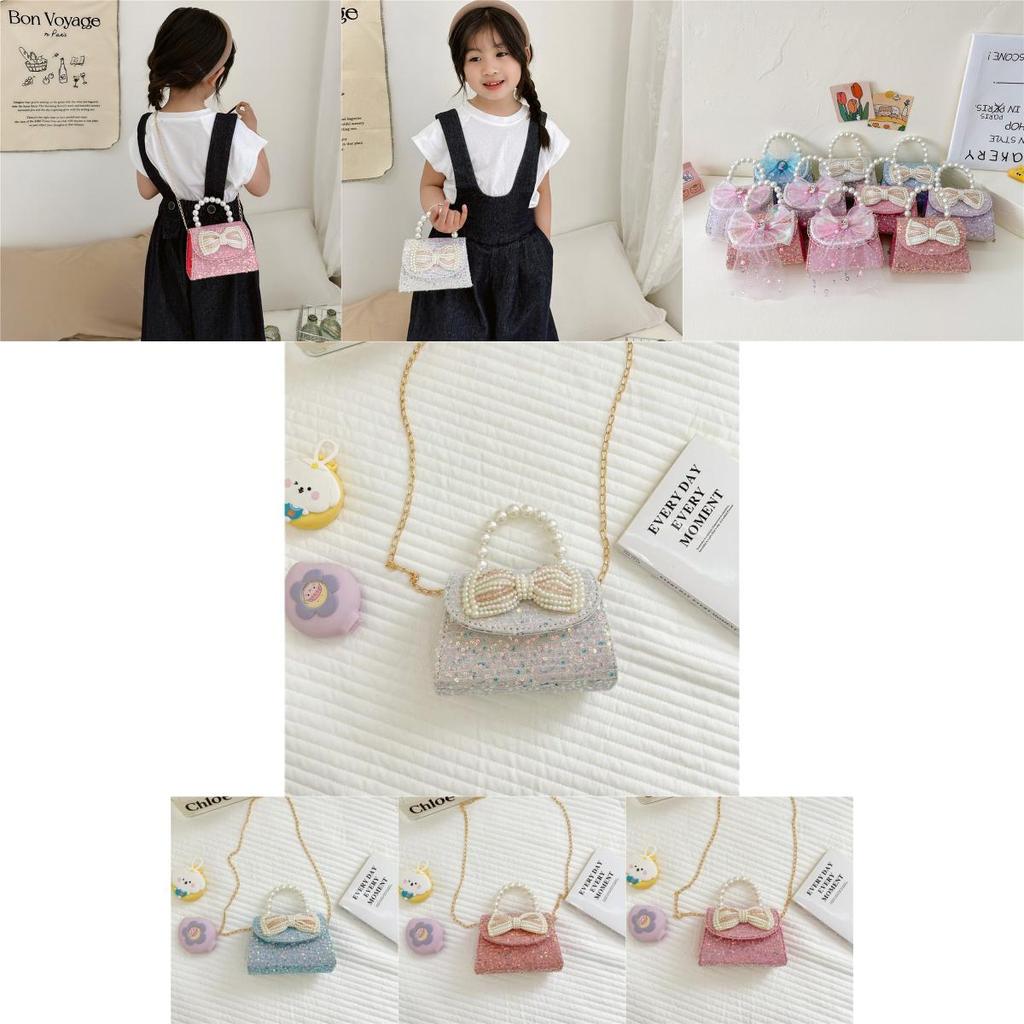 Fashionable Mini Children's Handbag Stylish Princess Bowknot Crossbody Bag For Girls