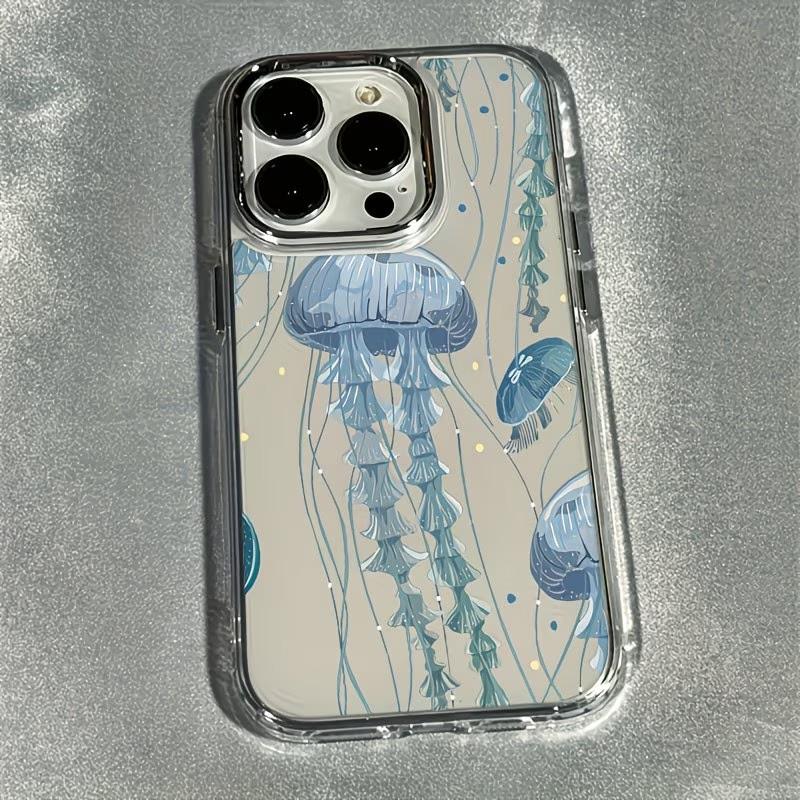 Transparent Jellyfish Pattern Phone Case for Samsung Galaxy S26 S25 S24 S23 S22 FE Plus Ultra 5G S26 Plus Clear Shockproof Cover