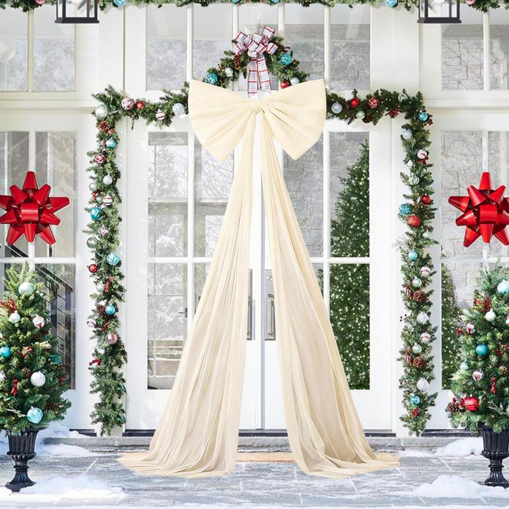 Big Christmas Tree Bow 20 x 71 Inch Extra Large Indoor Velvet Decor Wedding Party Oversized Bow for Door Wall Wedding Engagement