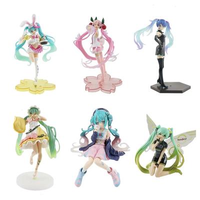 Muñeca de PVC de Sakura Hatsune Miku de Alta Calidad con Adornos Decorativos en el Chasis