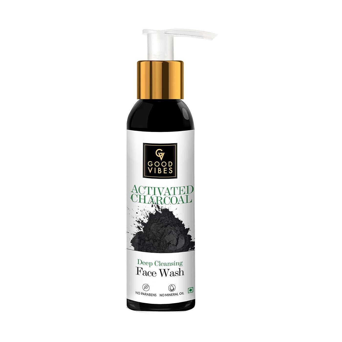 @Good Vibes Activated Charcoal Deep Cleansing Face Wash 200 ml r382 VD-327-60%OFF
