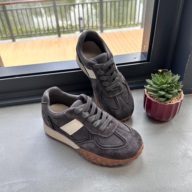 The First Layer of Cowhide, Wula Grass, Pigskin Insoles, German Training Shoes for Women's 2025 Autumn New Thick-soled Forrest Gump Shoes, Sports Wo