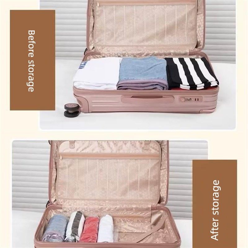 Hand-Rolled Vacuum Storage Bags for Business Trips, Travel Luggage, and Clothing Organization and Sealing