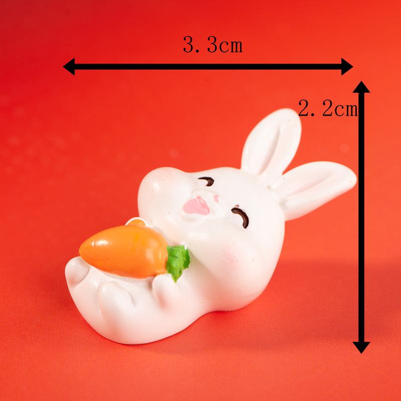 Micro Landscape Decoration Cute Cartoon New Year Rabbit Gift Rabbit Resin Decoration