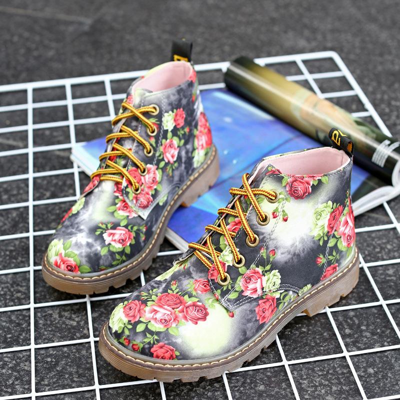 Martin boots women's British style spring and autumn single boots 2025 new flat women's boots lace-up locomotive retro short boots