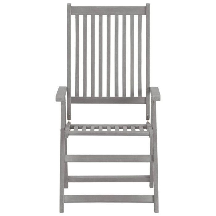 VidaXL Chaises inclinables de jardin, 2 pcs avec coussins Bois d'acacia.