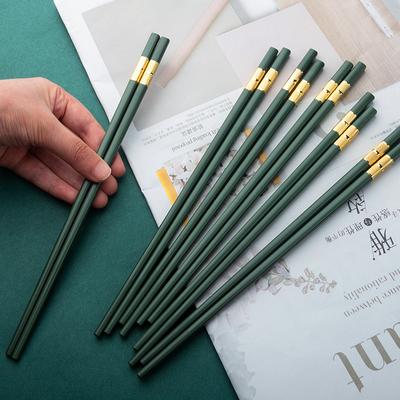 2/5 Paar grüne japanische chinesische Essstäbchen zum Essen von Lebensmitteln, Sushi-Sticks, wiederverwendbare koreanische Essstäbchen-Set, Küchenzubehör