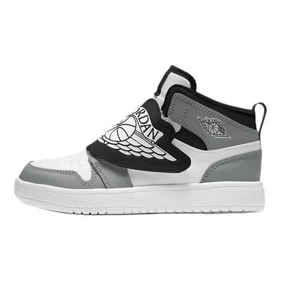 Air Sky Jordan 1 PS Blanc Noir Gris Particule Chaussures de Sport pour Enfants Noir-Gris Particule BQ7197-102