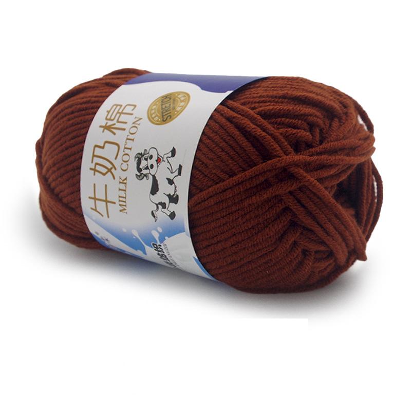 1Pc 50g Crocheting Milk Cotton Yarn Hand Knitting Sweater Blanket Hat Threads Crochet Amigurumi Bag Line 95m