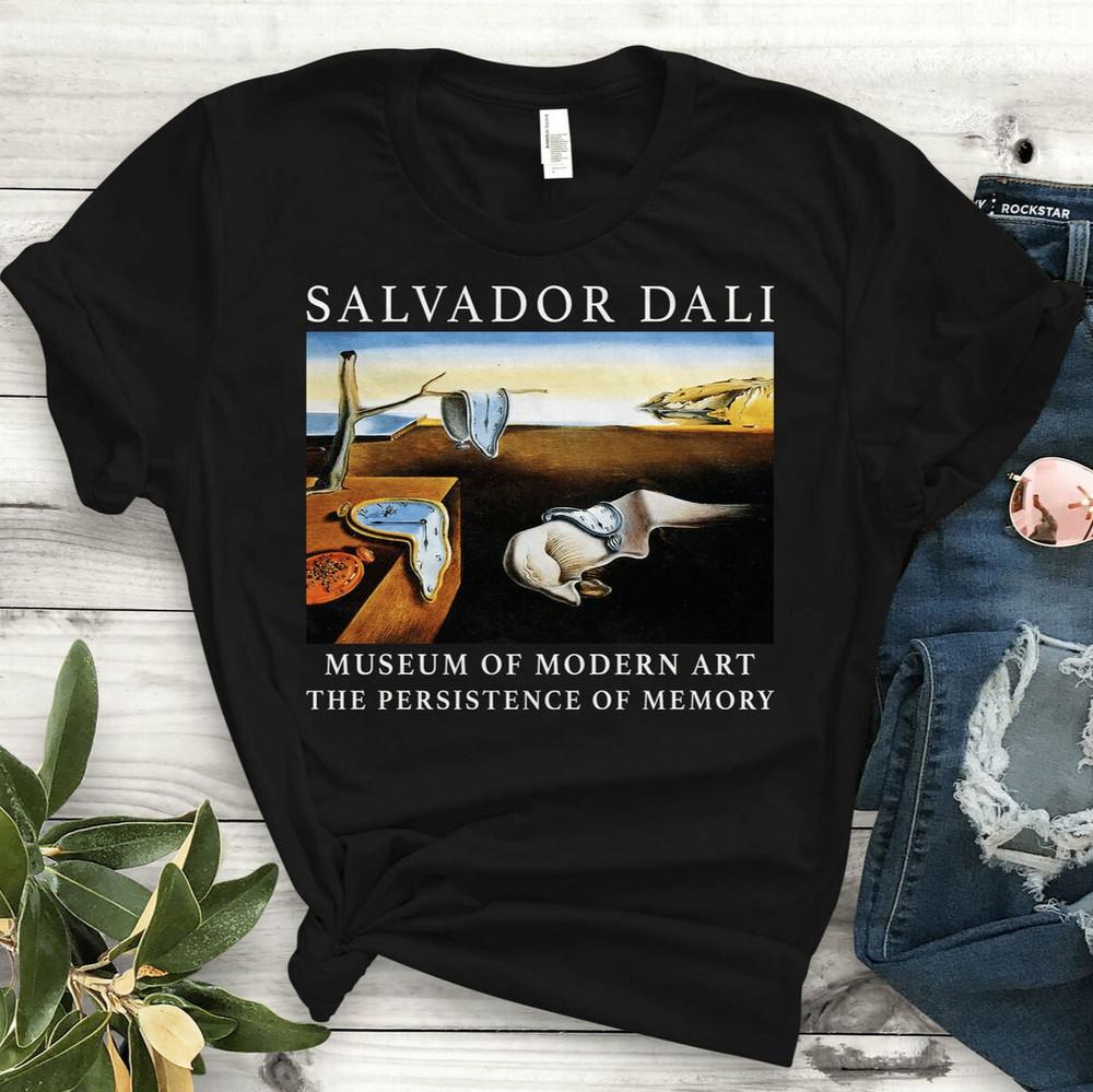 

Сальвадор Дали Постоянство памяти Сюрреалистическое искусство MoMA Винтажная футболка унисекс 4XL