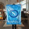 1Pc Napoli FC Print Flannel Blanket High Quality Warm Comfortable Cover for All Seasons Perfect for Gifts Home Decor