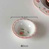 Underglaze Strawberry Relief Ceramic Tableware Household Rice Bowl Round Plate Oval Plates Taste Saucer Spoon Gift