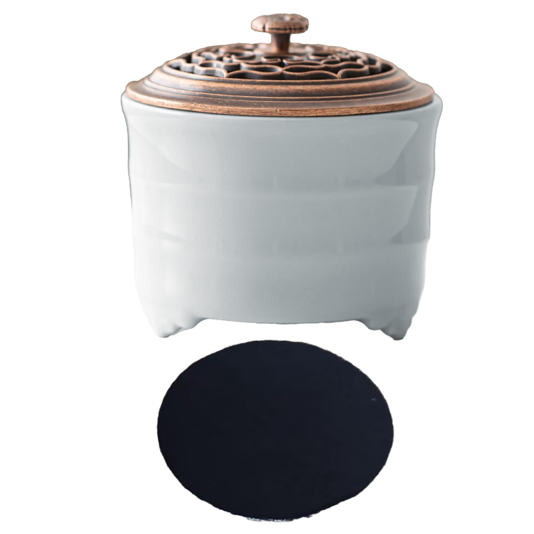 

DAIVARNING Incense Burner, Incense Holder, Incense Stick Holder with Lid, Metal Mesh, Spiral Incense Sticks, Cones, Yoga