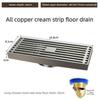 Gun Gray All Copper Anti Odor Bathroom Shower Room Sewer Invisible Floor Drain Washing Machine Toilet Drainage Device