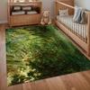 3D Realistischer Moosteppich Wohnzimmer Wald Dekoration Teppich Tiefgrün Schlafzimmer Teppich Maschinenwaschbar Weiche Bodendekoration Zuhause Wald Dekoration