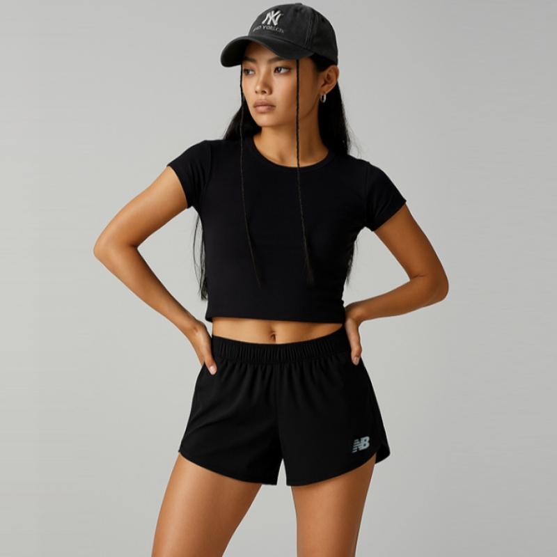 New Balance Women S Running Training ShortS Black wS51200 Bk