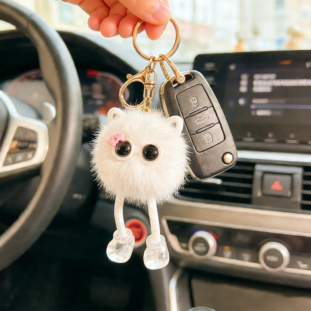 Roztomilý kreslený plyšový přívěsek na klíče pro dívčí tašky, přívěsky panenek a dárky pro páry
