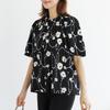 Dedra Women S Linen Floral Print blouSe Tbe3401