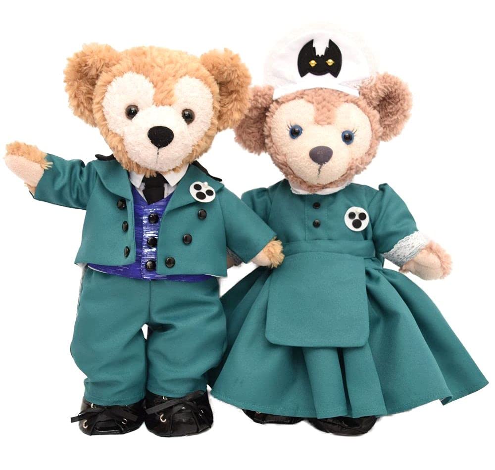 

Teddy Bear Mail Order Alice Duffy & ShellieMay Clothes Dress-Up Costume Haunted Mansion Doll (No Body) for Small Size (1 Pair)