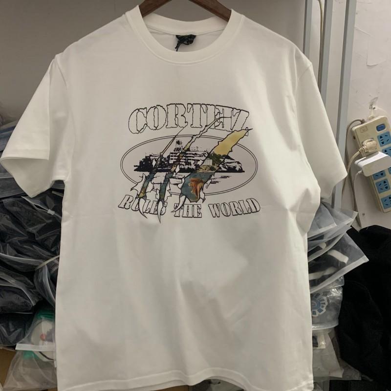 Unisex Streetwear Oversized Cotton Tee With Geometric Print Loose Fit Short Sleeve T-Shirt Men Women
