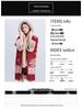 869# Women's Plaid Fleece-Lined Knitted Shawl Cape with Thick Fur Collar