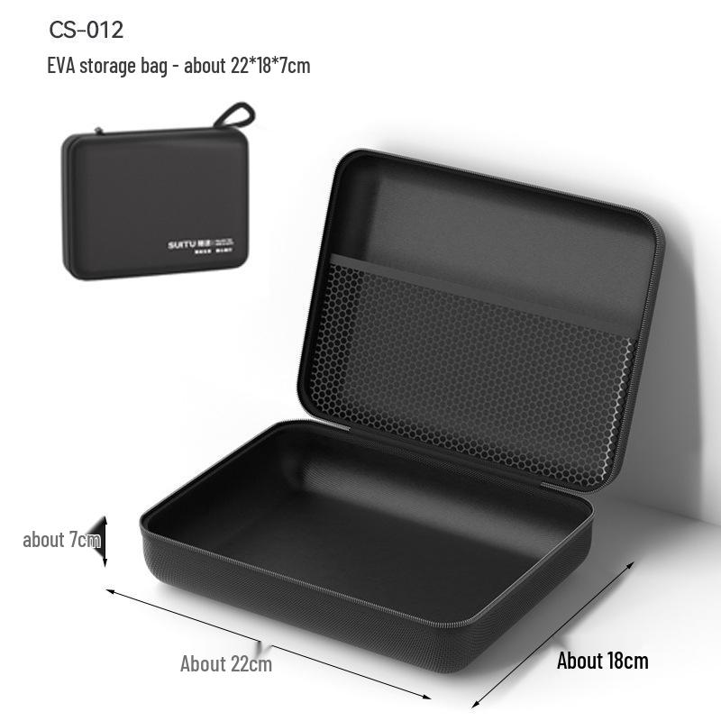 

Портативный цифровой бокс для хранения с автомобильным пылесосом и беспроводным воздушным насосом 22*18*7cm, ST-6645/6648/6649/6650 чёрный