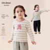Oumxiong Girls' Long-Sleeve Striped T-Shirt