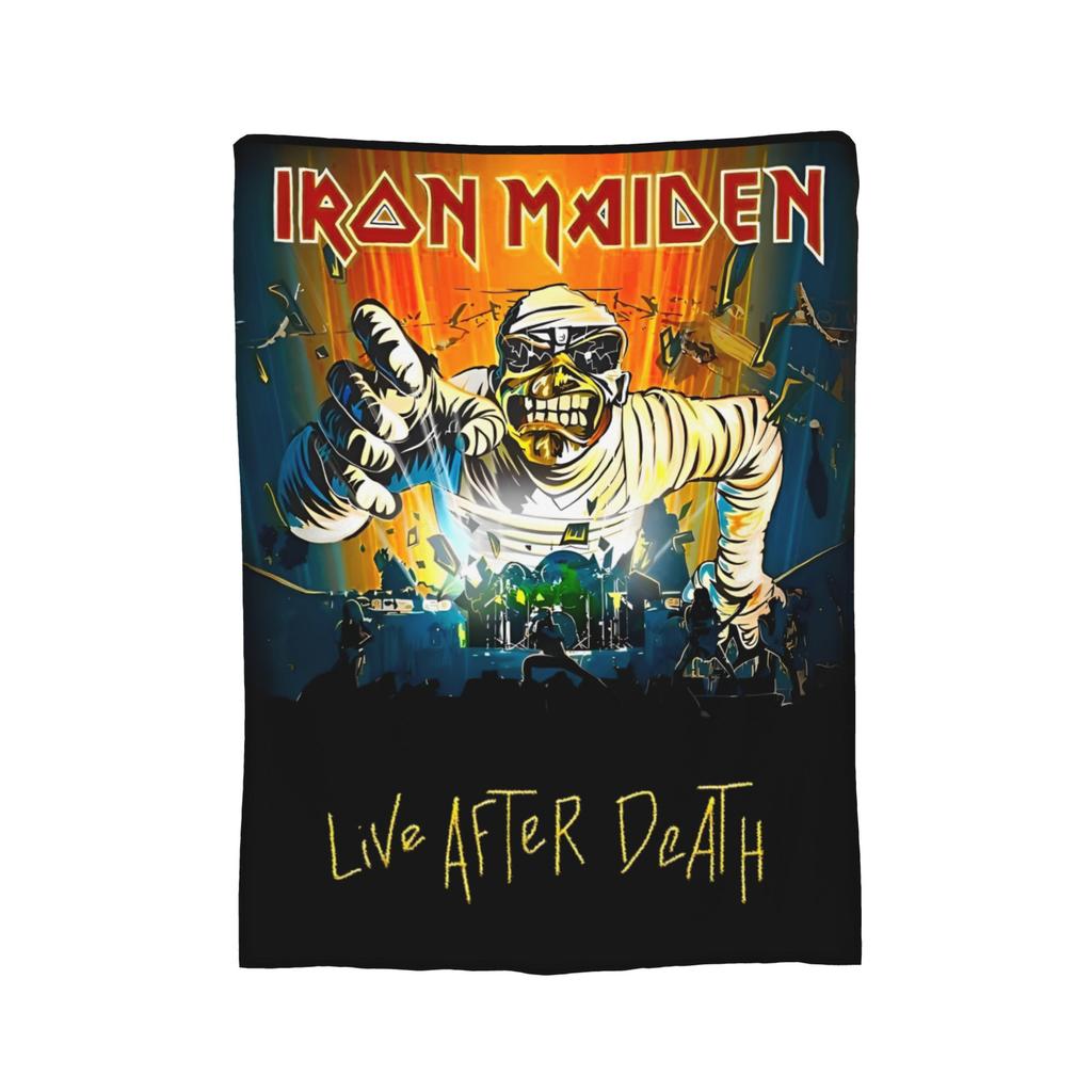 Rock I-Iron M-Maidens Deky Flanelové Letní Klimatizace Heavy Metal Hudba Přenosné Super Měkké Přehozy Přikrývky