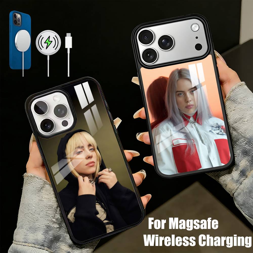 BE B-Billie Bad Guy Printing Phone Case For iPhone17,16,15,14,13 Plus,Pro Max Magnetic For Magsafe Wireless Charging